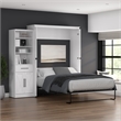 Bestar Key West Queen Murphy Bed with Wardrobe (94W) - Engineered Wood in White