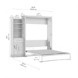 Bestar Key West Queen Murphy Bed with Wardrobe (94W) - Engineered Wood in White