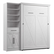 Bestar Key West Full Murphy Bed with Wardrobe (88W) - Engineered Wood in White