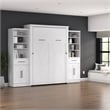 Bestar Key West Queen Murphy Bed and Wardrobes (119W) - Engineered Wood in White