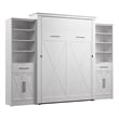 Bestar Key West Queen Murphy Bed and Wardrobes (119W) - Engineered Wood in White