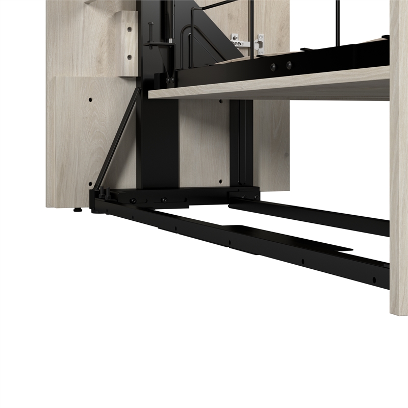 Bestar Key West Full Murphy Bed and Wardrobes (113W) - Engineered Wood in White