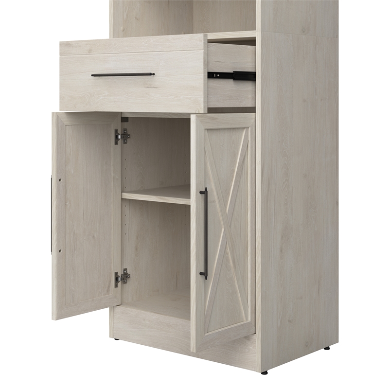 Bestar Key West 25W Closet Organizer with Drawer and Doors - Engineered Wood