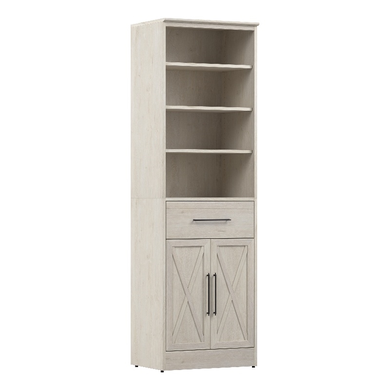 Bestar Key West 25W Closet Organizer with Drawer and Doors - Engineered Wood