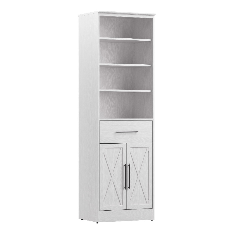 Bestar Key West 25W Closet Organizer with Drawer and Doors - Engineered Wood