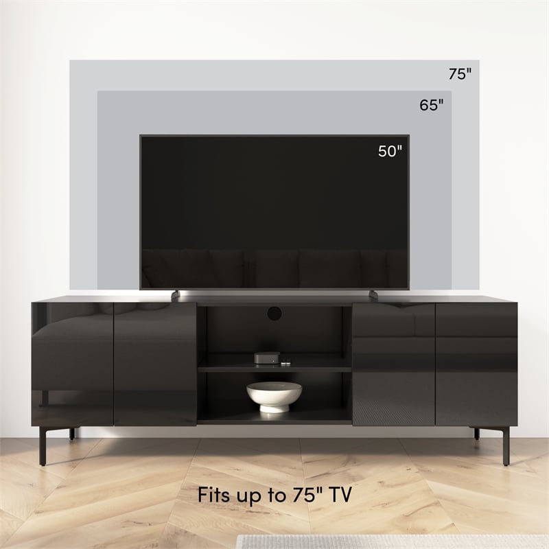 Barletta 71W Modular TV Stand for Entertainment Center - Engineered Wood