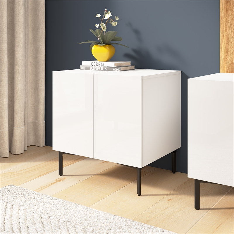 24W Modular Storage Cabinet with Doors - Engineered Wood