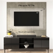94W TV Stand with Tall Storage Cabinet and Small Wall Panel - Engineered Wood