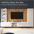 118W TV Stand with Storage Cabinet & Hutch & Large Wall Panel - Engineered Wood