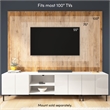 118W TV Stand with Storage Cabinet & Hutch & Large Wall Panel - Engineered Wood