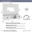 118W TV Stand with Storage Cabinet & Hutch & Large Wall Panel - Engineered Wood