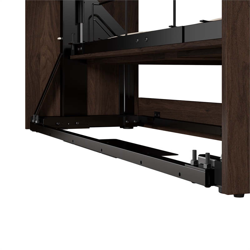 Pur 59W Full Size Murphy Bed in Black Walnut - Engineered Wood