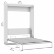 Pur 65W Queen Size Murphy Bed in Black Walnut - Engineered Wood