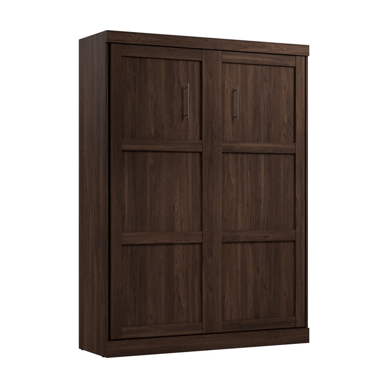 Pur 65W Queen Size Murphy Bed in Black Walnut - Engineered Wood