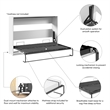 Claremont 80W Full Horizontal Murphy Bed - Engineered Wood