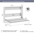 Claremont 80W Full Horizontal Murphy Bed - Engineered Wood