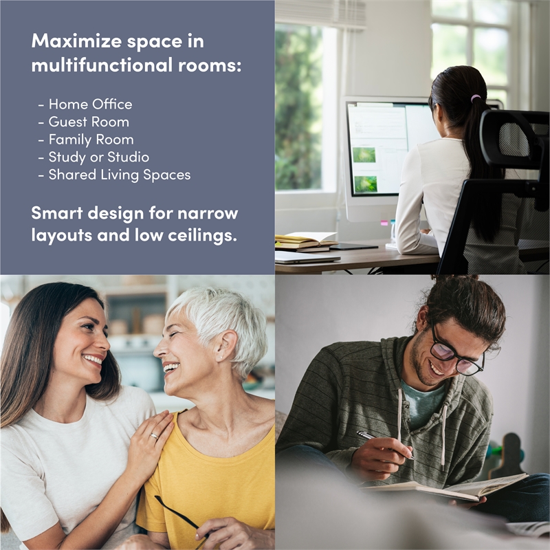 Pur 85W Queen Horizontal Murphy Bed - Engineered Wood