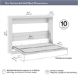 Pur 85W Queen Horizontal Murphy Bed - Engineered Wood