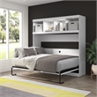 Pur 80W Full Horizontal Murphy Bed with Overhead Storage - Engineered Wood