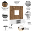 71W Entertainment Center with TV Stand and Small Wall Panel - Engineered Wood