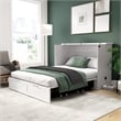 Key West 59W Full Murphy Cabinet Bed with Pullout Drawer - Engineered Wood