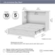 Key West 59W Full Murphy Cabinet Bed with Pullout Drawer - Engineered Wood