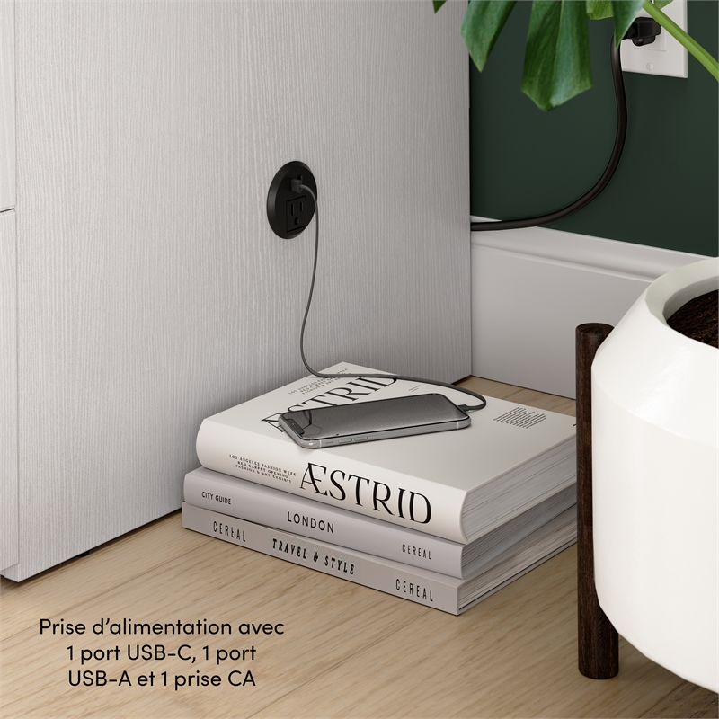 Key West 65W Queen Murphy Cabinet Bed with Pullout Drawer - Engineered Wood