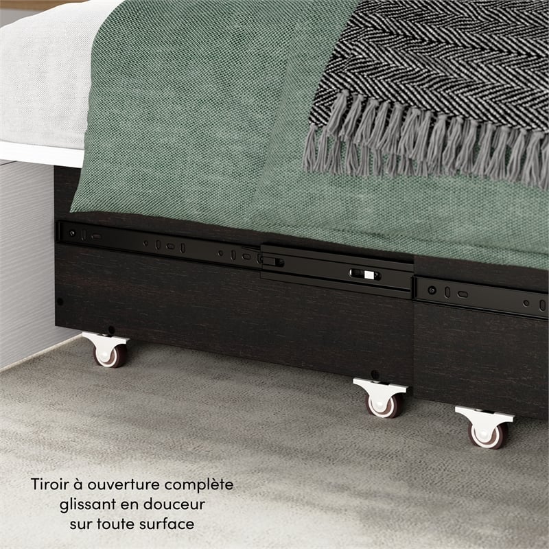 Key West 65W Queen Murphy Cabinet Bed with Pullout Drawer - Engineered Wood