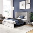 Key West 59W Full Murphy Cabinet Bed with Drawer Mattress - Engineered Wood