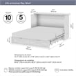 Key West 65W Queen Murphy Cabinet Bed with Drawer Mattress - Engineered Wood
