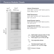 Florence 25W x 16D Closet System with 4 Drawers Slab - Engineered Wood