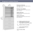 Florence 36W x 16D Closet System with 4 Drawers Slab - Engineered Wood