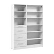 Florence 61W x 16D Closet System with Drawers Slab - Engineered Wood