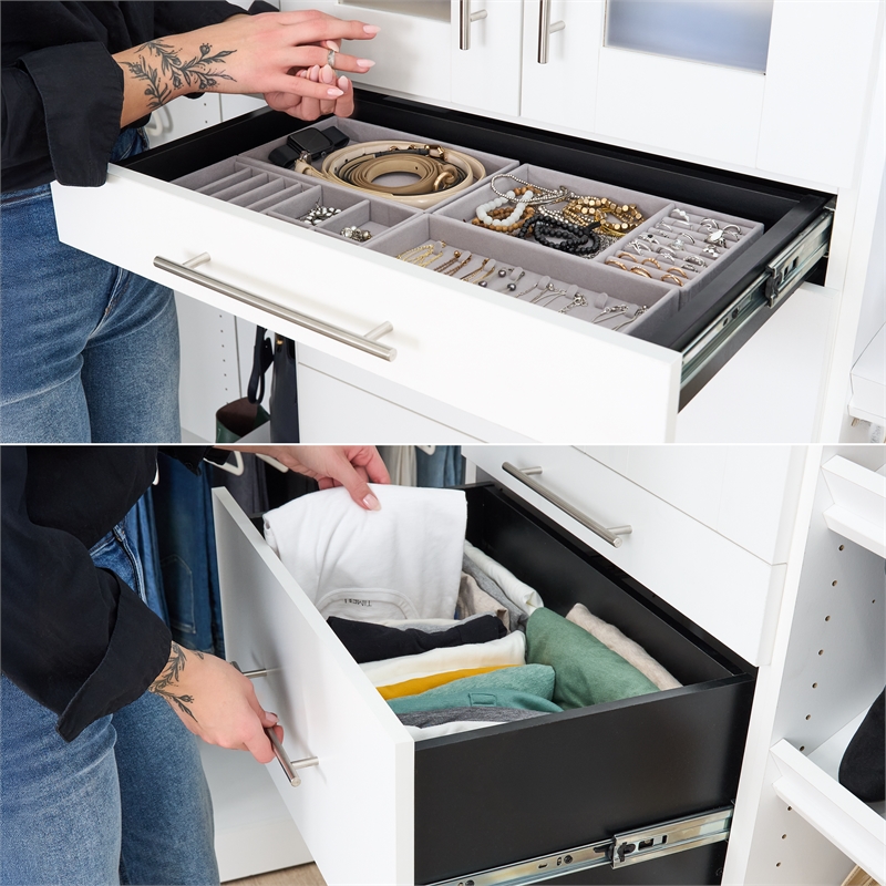 Florence 71W x 16D Closet System with Drawers Slab - Engineered Wood