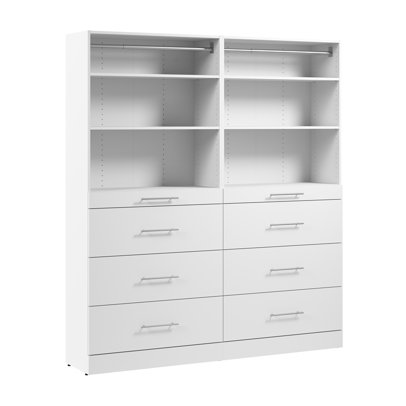 Florence 71W x 16D Closet System with Drawers Slab - Engineered Wood