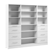 Florence 85W x 16D Closet System with Drawers Slab - Engineered Wood