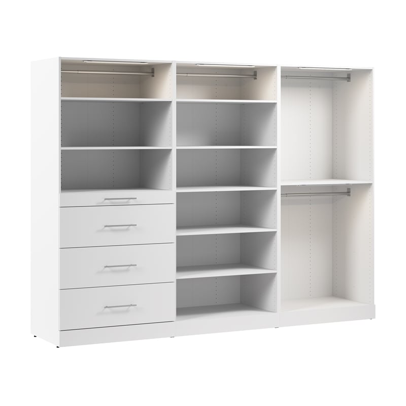 Florence 107W x 25D Walk-In Closet Organizer System Slab - Engineered Wood