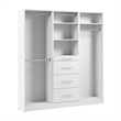 Florence 75W x 16D Closet System with Rods Drawers Slab - Engineered Wood