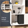 118W TV Stand Media Storage Towers and Small Wall Panel - Engineered Wood
