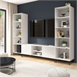 118W Entertainment Center with TV Stand Media Storage Towers - Engineered Wood