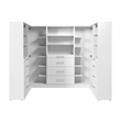 Florence 105W x 61D U Shaped Walk-In Closet System Slab - Engineered Wood