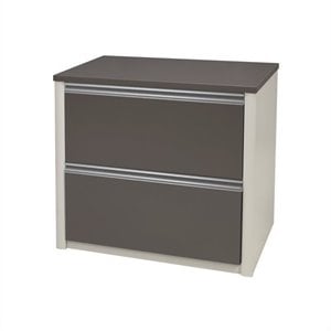 bestar connexion 2 drawer lateral file cabinet in slate and sandstone