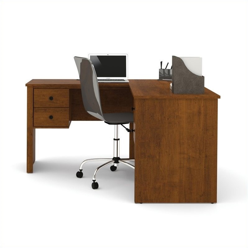 Bestar Somerville LShaped Desk in Tuscany Brown 4542063