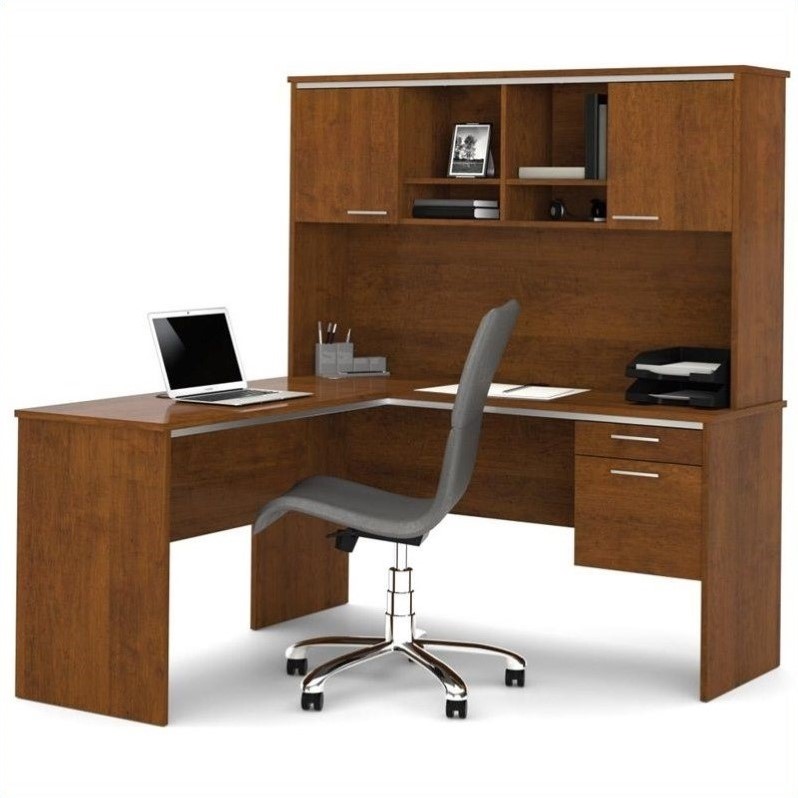 Bestar Flare LShaped Workstation in Tuscany Brown 9042763