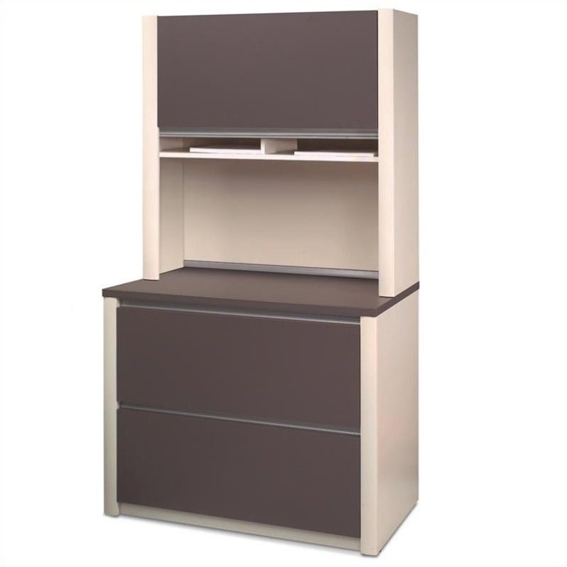Bestar Connexion 2 Drawer Lateral File Cabinet And Hutch 93631