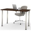 Bestar Work Table with Round Metal Leg in Chocolate