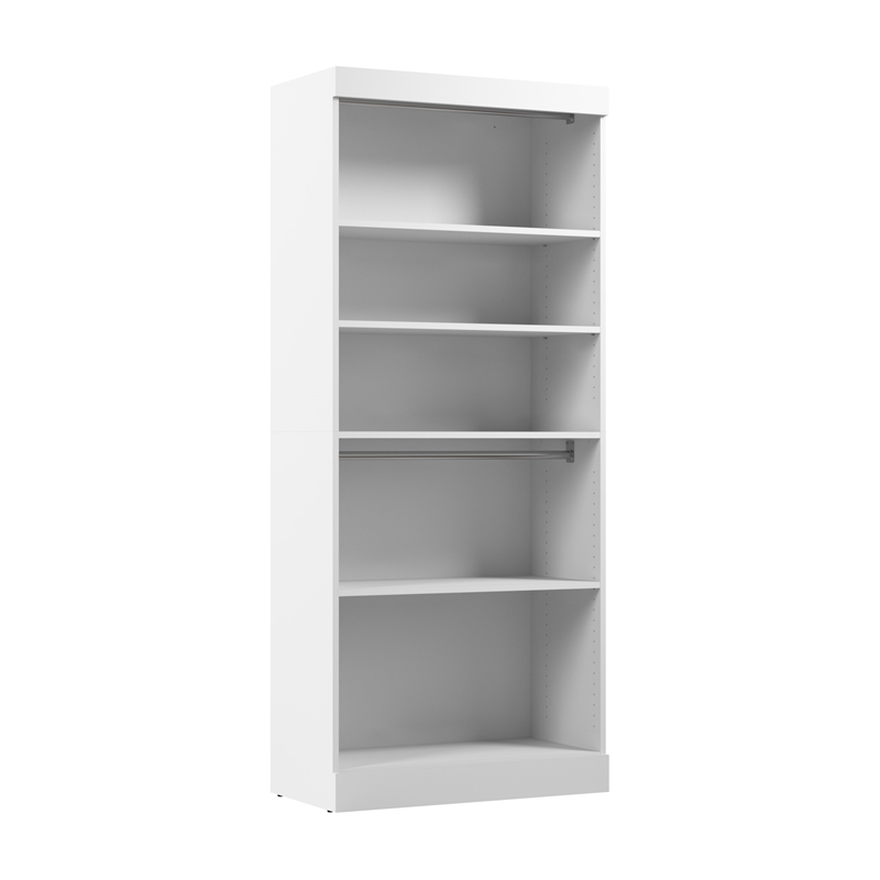Bestar Pur 36W Closet Organizer in White - Engineered Wood