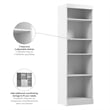 Bestar Pur 25W Closet Organizer in White - Engineered Wood