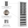 Bestar Pur 25W Closet Shoe Organizer in White - Engineered Wood
