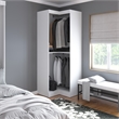 Bestar Pur 33W Corner Closet Organizer in White - Engineered Wood